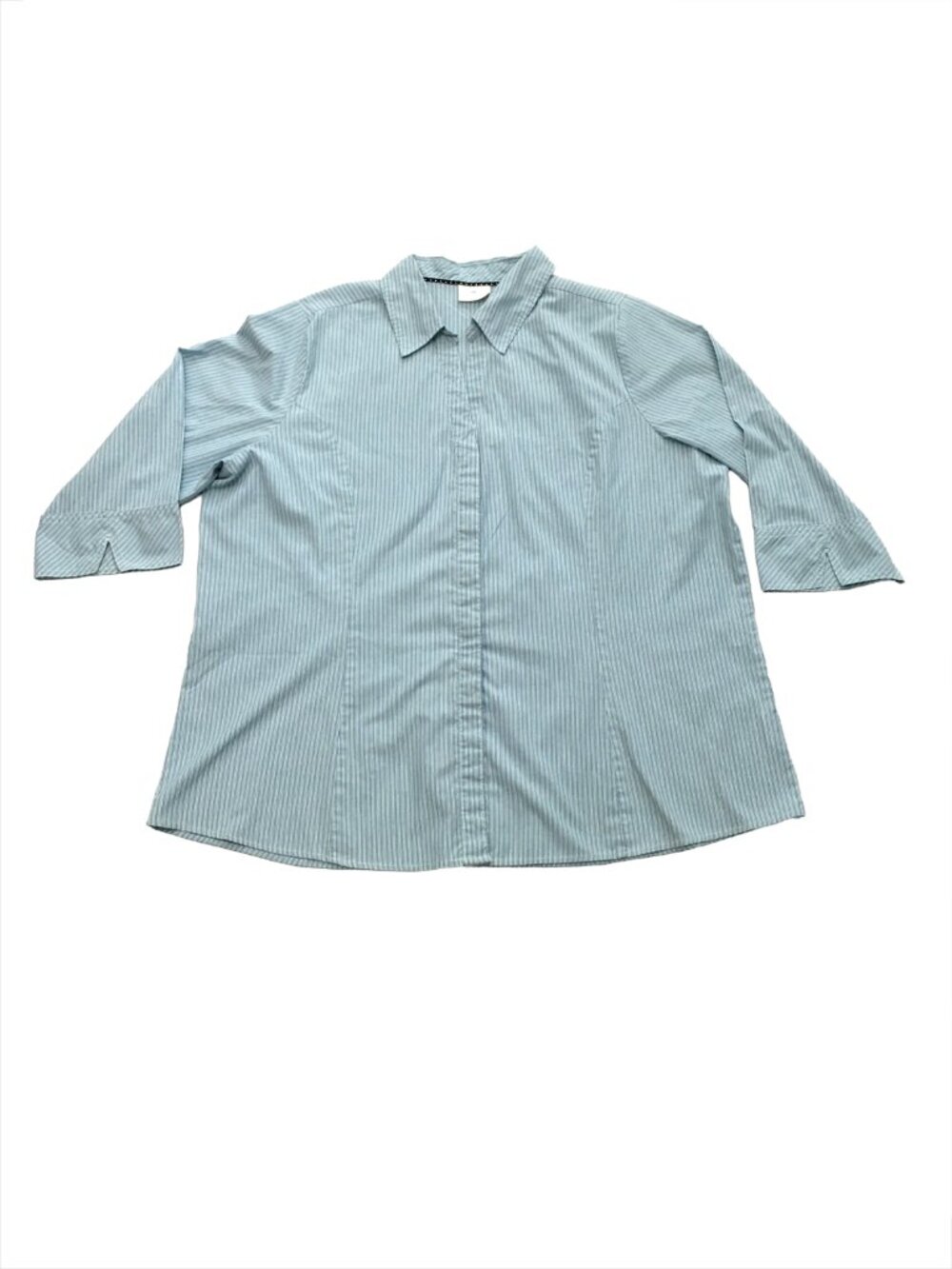 Lee Blue Striped Shirt Women's Size 1X - Picture 3 of 6